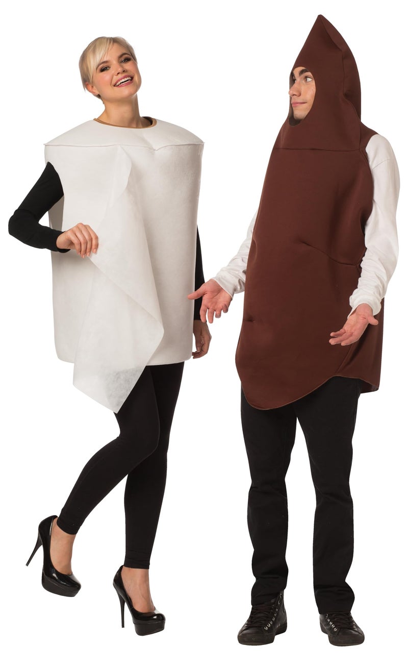 Rasta Imposta Poop and Toilet Paper 2 Piece Couples Costume Mens Womens Adult - Image 4